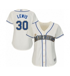 Women's Seattle Mariners #30 Kyle Lewis Authentic Cream Alternate Cool Base Baseball Player Jersey
