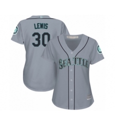 Women's Seattle Mariners #30 Kyle Lewis Authentic Grey Road Cool Base Baseball Player Jersey