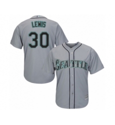 Youth Seattle Mariners #30 Kyle Lewis Authentic Grey Road Cool Base Baseball Player Jersey