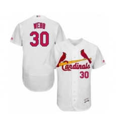 Men's St. Louis Cardinals #30 Tyler Webb White Home Flex Base Authentic Collection Baseball Player Jersey