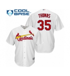Youth St. Louis Cardinals #35 Lane Thomas Authentic White Home Cool Base Baseball Player Jersey