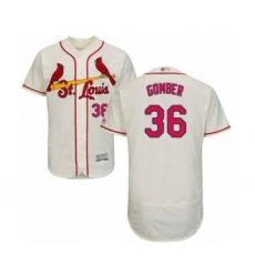 Men's St. Louis Cardinals #36 Austin Gomber Cream Alternate Flex Base Authentic Collection Baseball Player Jersey