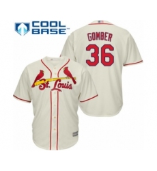 Youth St. Louis Cardinals #36 Austin Gomber Authentic Cream Alternate Cool Base Baseball Player Jersey