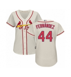 Women's St. Louis Cardinals #44 Junior Fernandez Authentic Cream Alternate Cool Base Baseball Player Jersey