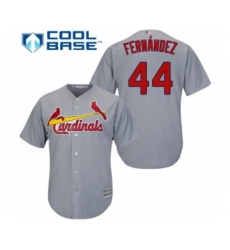 Youth St. Louis Cardinals #44 Junior Fernandez Authentic Grey Road Cool Base Baseball Player Jersey