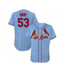 Men's St. Louis Cardinals #53 John Gant Light Blue Alternate Flex Base Authentic Collection Baseball Player Jersey