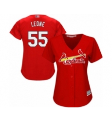 Women's St. Louis Cardinals #55 Dominic Leone Authentic Red Alternate Cool Base Baseball Player Jersey