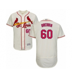 Men's St. Louis Cardinals #60 John Brebbia Cream Alternate Flex Base Authentic Collection Baseball Player Jersey