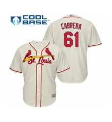 Youth St. Louis Cardinals #61 Genesis Cabrera Authentic Cream Alternate Cool Base Baseball Player Jersey