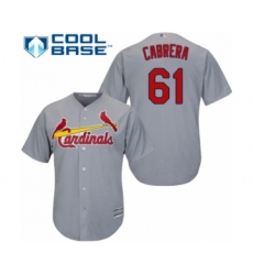 Youth St. Louis Cardinals #61 Genesis Cabrera Authentic Grey Road Cool Base Baseball Player Jersey