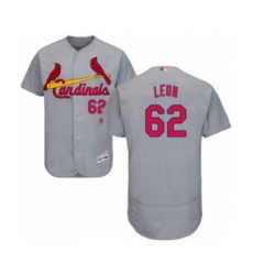 Men's St. Louis Cardinals #62 Daniel Ponce de Leon Grey Road Flex Base Authentic Collection Baseball Player Jersey