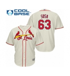 Youth St. Louis Cardinals #63 Edmundo Sosa Authentic Cream Alternate Cool Base Baseball Player Jersey