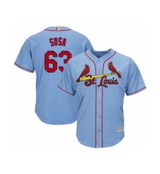 Youth St. Louis Cardinals #63 Edmundo Sosa Authentic Light Blue Alternate Cool Base Baseball Player Jersey