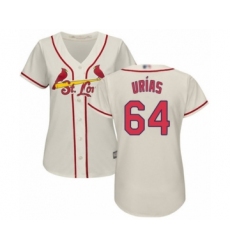 Women's St. Louis Cardinals #64 Ramon Urias Authentic Cream Alternate Cool Base Baseball Player Jersey