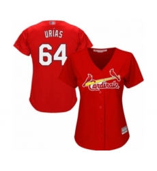 Women's St. Louis Cardinals #64 Ramon Urias Authentic Red Alternate Cool Base Baseball Player Jersey