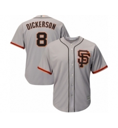 Men's San Francisco Giants #8 Alex Dickerson Grey Alternate Flex Base Authentic Collection Baseball Player Jersey