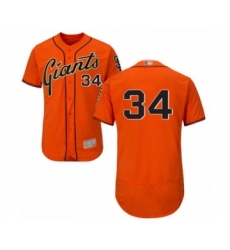 Men's San Francisco Giants #34 Mike Gerber Orange Alternate Flex Base Authentic Collection Baseball Player Jersey