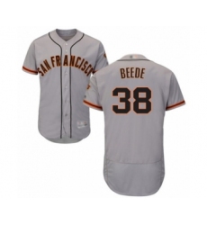 Men's San Francisco Giants #38 Tyler Beede Grey Road Flex Base Authentic Collection Baseball Player Jersey
