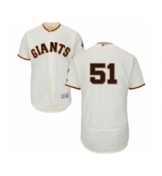 Men's San Francisco Giants #51 Conner Menez Cream Home Flex Base Authentic Collection Baseball Player Jersey