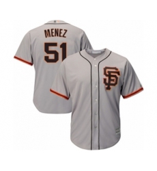 Youth San Francisco Giants #51 Conner Menez Authentic Grey Road 2 Cool Base Baseball Player Jersey