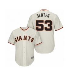 Youth San Francisco Giants #53 Austin Slater Authentic Cream Home Cool Base Baseball Player Jersey