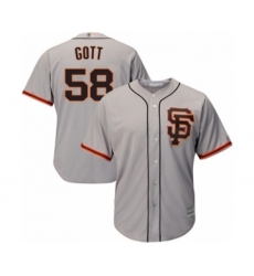 Youth San Francisco Giants #58 Trevor Gott Authentic Grey Road 2 Cool Base Baseball Player Jersey