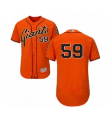 Men's San Francisco Giants #59 Andrew Suarez Orange Alternate Flex Base Authentic Collection Baseball Player Jersey