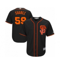 Youth San Francisco Giants #59 Andrew Suarez Authentic Black Alternate Cool Base Baseball Player Jersey