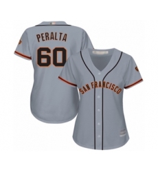 Women's San Francisco Giants #60 Wandy Peralta Authentic Grey Road Cool Base Baseball Player Jersey