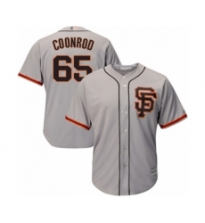 Youth San Francisco Giants #65 Sam Coonrod Authentic Grey Road 2 Cool Base Baseball Player Jersey