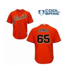 Youth San Francisco Giants #65 Sam Coonrod Authentic Orange Alternate Cool Base Baseball Player Jersey