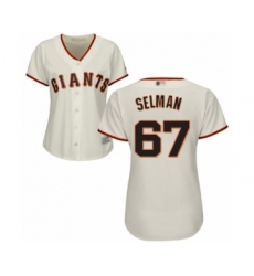 Women's San Francisco Giants #67 Sam Selman Authentic Cream Home Cool Base Baseball Player Jersey