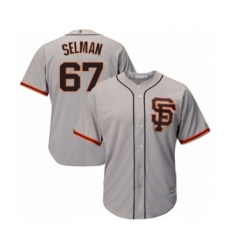 Youth San Francisco Giants #67 Sam Selman Authentic Grey Road 2 Cool Base Baseball Player Jersey