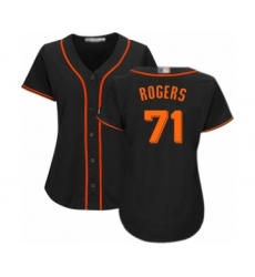 Women's San Francisco Giants #71 Tyler Rogers Authentic Black Alternate Cool Base Baseball Player Jersey