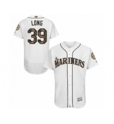 Men's Seattle Mariners #39 Shed Long Authentic White 2016 Memorial Day Fashion Flex Base Baseball Player Jersey
