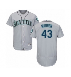 Men's Seattle Mariners #43 Art Warren Grey Road Flex Base Authentic Collection Baseball Player Jersey