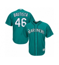Youth Seattle Mariners #46 Gerson Bautista Authentic Teal Green Alternate Cool Base Baseball Player Jersey