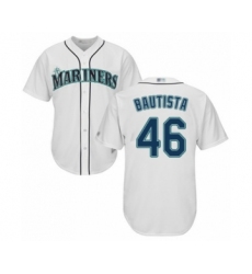 Youth Seattle Mariners #46 Gerson Bautista Authentic White Home Cool Base Baseball Player Jersey