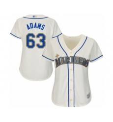 Women's Seattle Mariners #63 Austin Adams Authentic Cream Alternate Cool Base Baseball Player Jersey