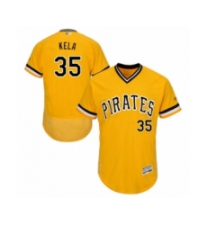 Men's Pittsburgh Pirates #35 Keone Kela Gold Alternate Flex Base Authentic Collection Baseball Player Jersey