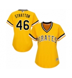 Women's Pittsburgh Pirates #46 Chris Stratton Authentic Gold Alternate Cool Base Baseball Player Jersey
