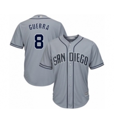 Men's San Diego Padres #8 Javy Guerra Authentic Grey Road Cool Base Baseball Player Jersey
