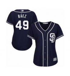 Women's San Diego Padres #49 Michel Baez Authentic Navy Blue Alternate 1 Cool Base Baseball Player Jersey