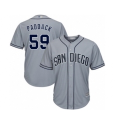 Youth San Diego Padres #59 Chris Paddack Authentic Grey Road Cool Base Baseball Player Jersey