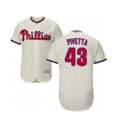 Men's Philadelphia Phillies #43 Nick Pivetta Cream Alternate Flex Base Authentic Collection Baseball Player Jersey
