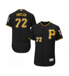 Men's Pittsburgh Pirates #72 Geoff Hartlieb Black Alternate Flex Base Authentic Collection Baseball Player Jersey