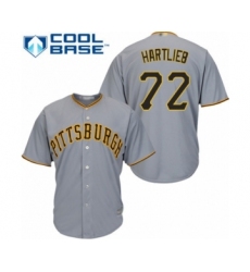 Youth Pittsburgh Pirates #22 Geoff Hartlieb Authentic Grey Road Cool Base Baseball Player Jersey
