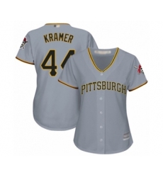 Women's Pittsburgh Pirates #44 Kevin Kramer Authentic Grey Road Cool Base Baseball Player Jersey