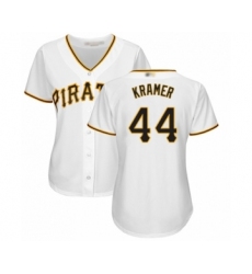 Women's Pittsburgh Pirates #44 Kevin Kramer Authentic White Home Cool Base Baseball Player Jersey