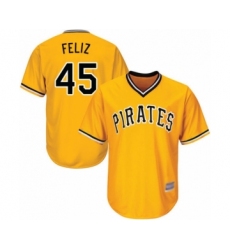Youth Pittsburgh Pirates #45 Michael Feliz Authentic Gold Alternate Cool Base Baseball Player Jersey